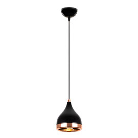 Yildo Metal Ceiling Pendant Light in Black and Copper