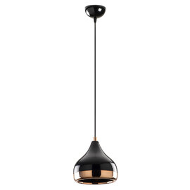 Yildo Small Metal Ceiling Pendant Light in Black and Copper