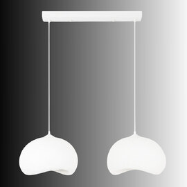 Yontu 2 Light Metal Ceiling Pendant Light in White