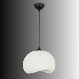 Yontu Metal Ceiling Pendant Light in White and Black