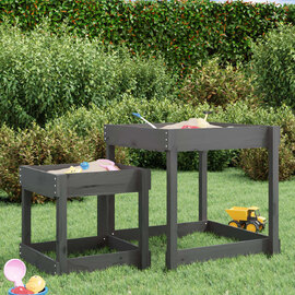Ypsilanti Wooden Set Of 2 Sand Table In Grey