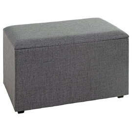 Zapopan Large Textile Fabric Storage Ottoman In Anthracite