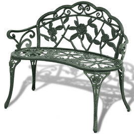 Zavino Outdoor Aluminium Seating Bench in Green