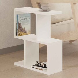 zet Wooden Side Table in White