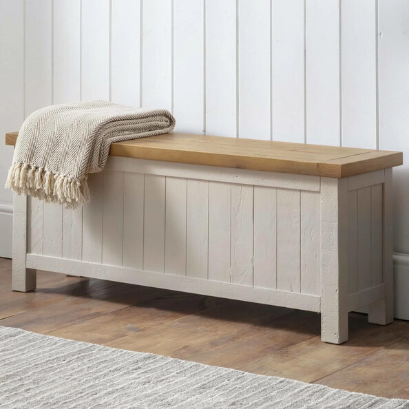 Aafje Wooden Hallway Seating Bench In Grey Wash