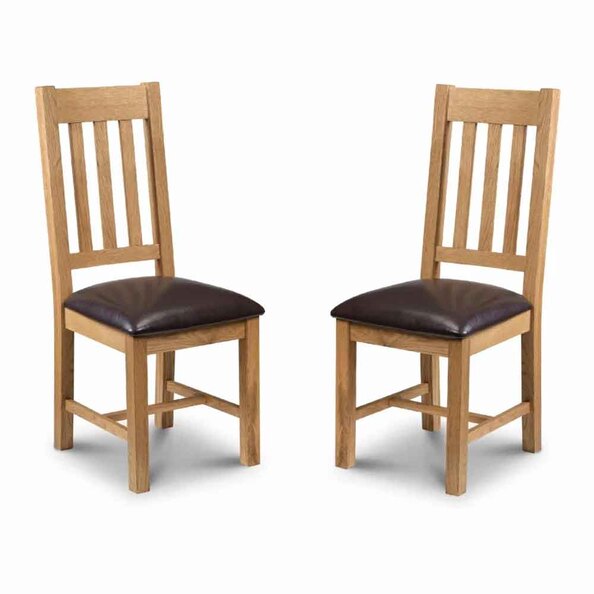 Aaralyn Oak Wooden Dining Chair in Pair