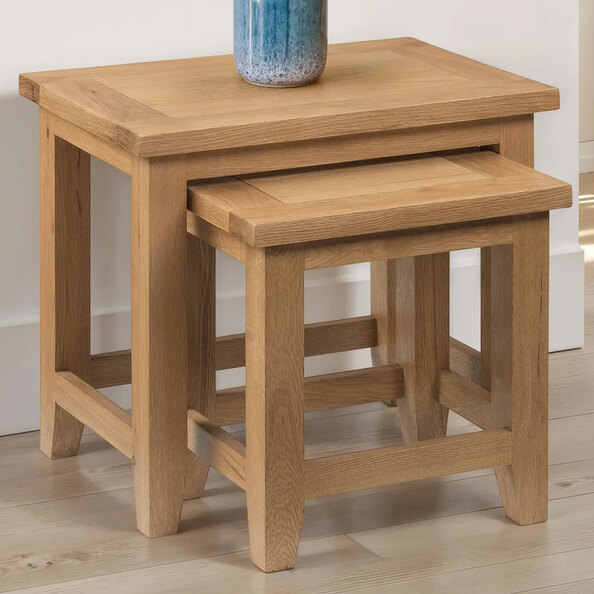 Aaralyn Wooden Nest Of 2 Tables - Oak