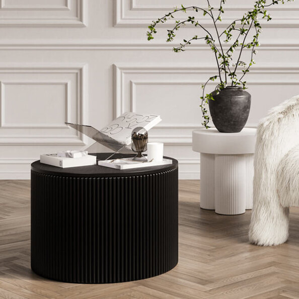 Absecon Wooden Coffee Table - Black