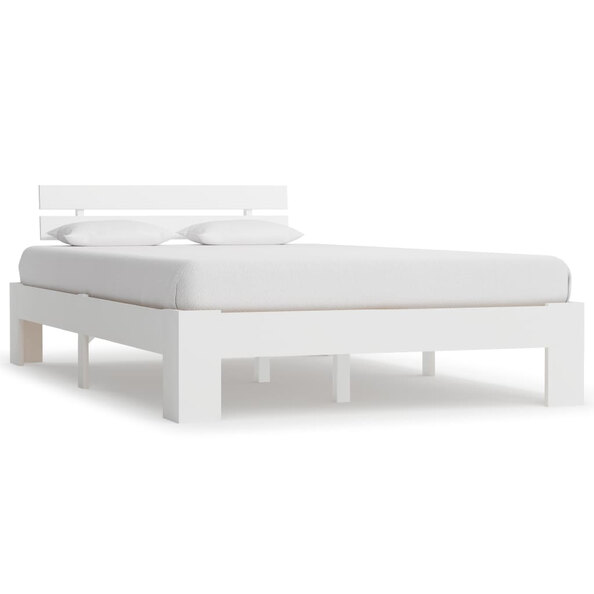 Absecon Wooden Double Bed In White