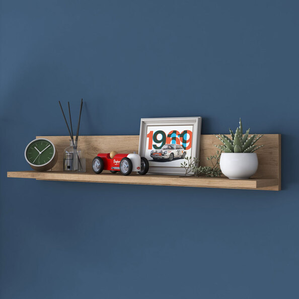 Ada Wooden Wall Shelf in Walnut