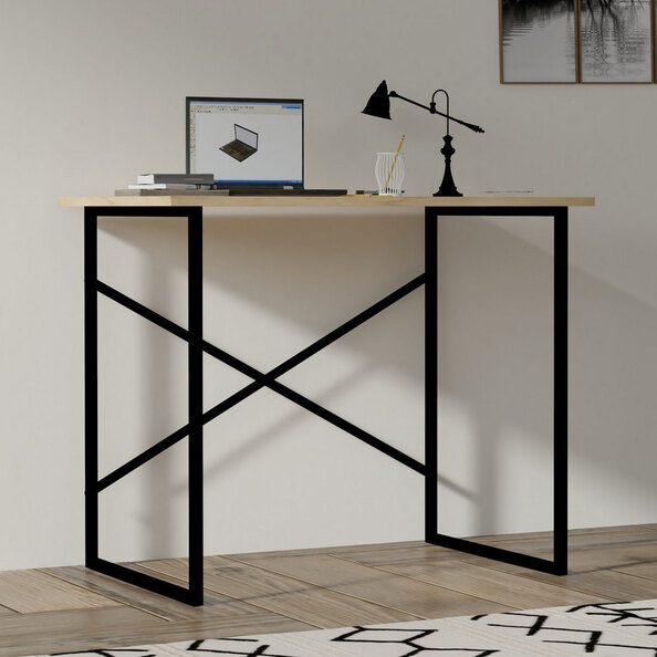 Addis Wooden Laptop Desk in Oak and Black