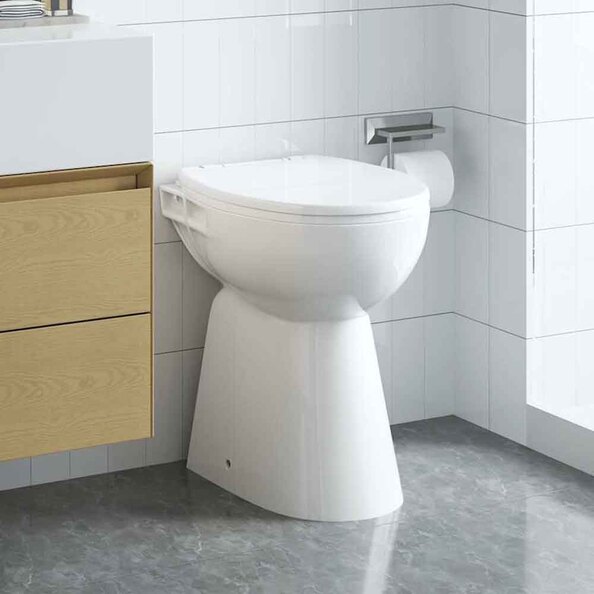 Adel White Rimless Comfort Height Toilet - Soft Close Seat