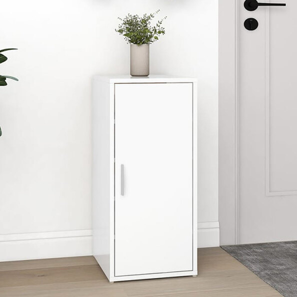 Airell Wooden Shoe Storage Cabinet With 5 Shelves In White
