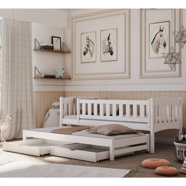 Alcoa Wooden Day Bed Without Mattress And Trundle In White