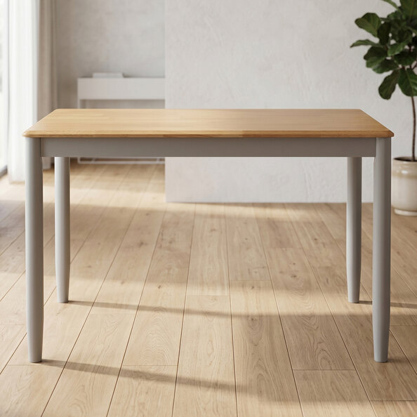 Alcor Rectangular Wooden Dining Table In Oak And Grey