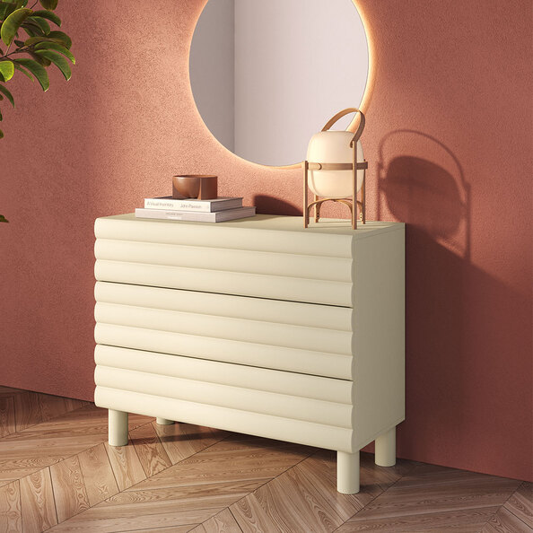 Aldria Wooden Chest Of 3 Drawers in Talco