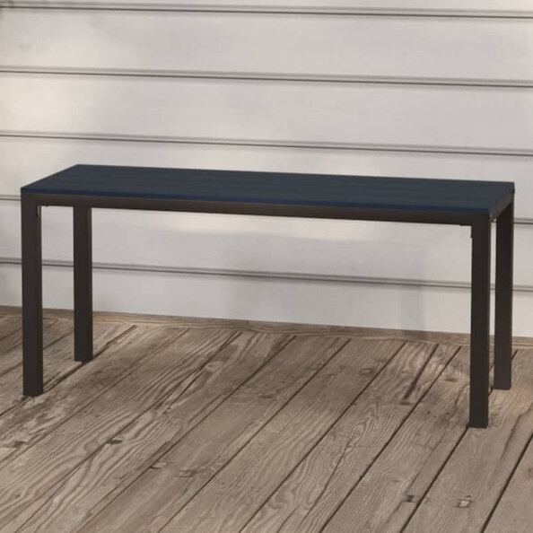 Alfresco Outdoor Metal Garden Bench in Black