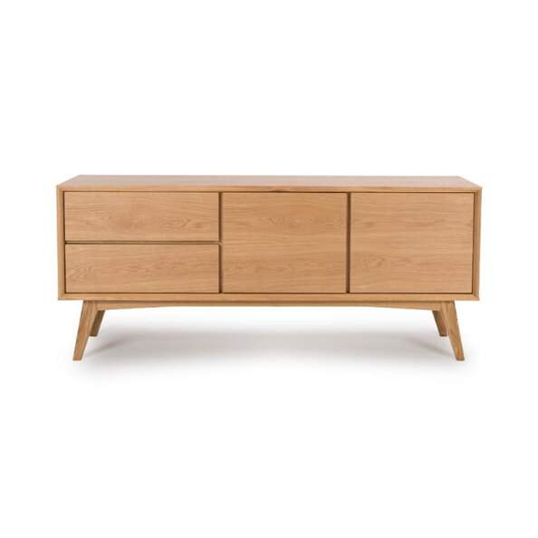 Allen Wooden TV With 2 Doors 2 Drawers In Natural