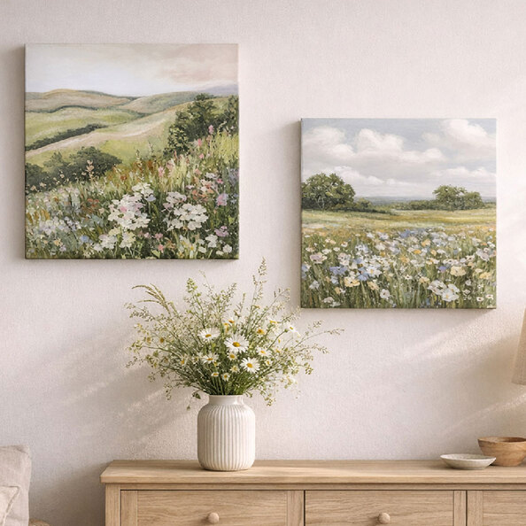 Alperton Canvas Set Of 2 Wall Art in Multicolour