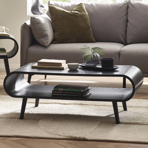 Altair Wooden Coffee Table in Black Ash