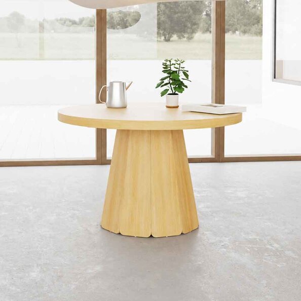 Alvane Wooden Extending Dining Table in Melamine Oak