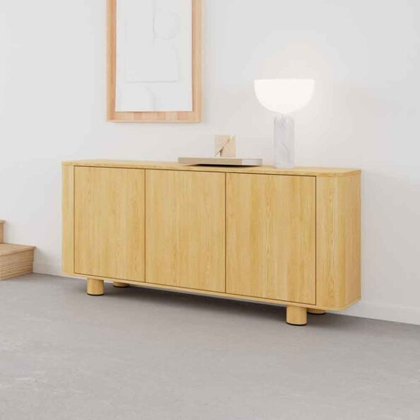 Alvane Wooden Sideboard in Melamine Oak