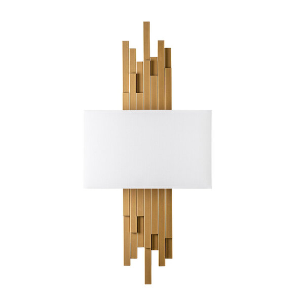 Axis Metal Wall Light in Gold and White