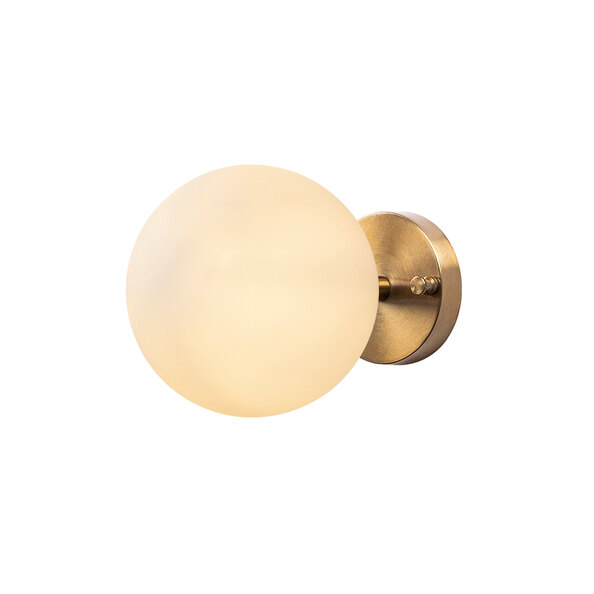 Atmaca White Glass Wall Light in Vintage and Cream