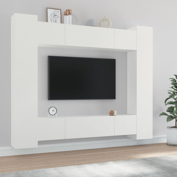 Alytzia Wooden Living Room Furniture Set In White
