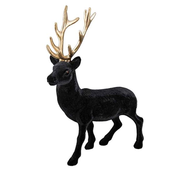 Amarillo Sinthetical Deer Harry Sculpture In Black