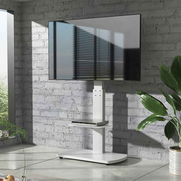 Angleton Wooden Pedestal TV stand - White