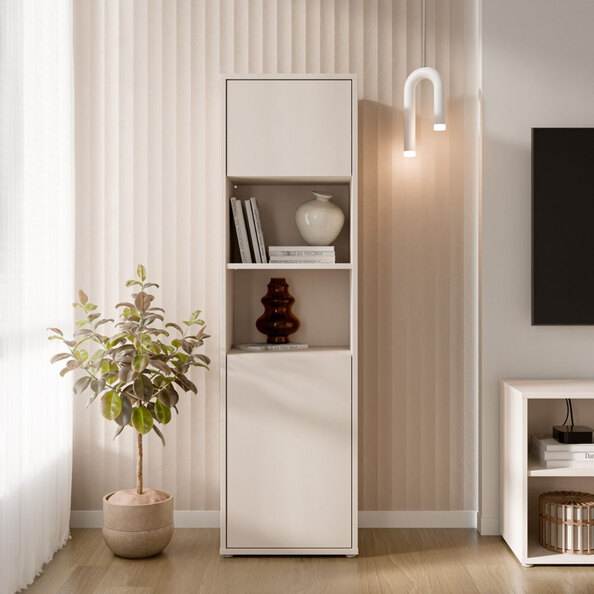 Ansley Wooden Bathroom Storage Cabinet with 2 Doors in Sand