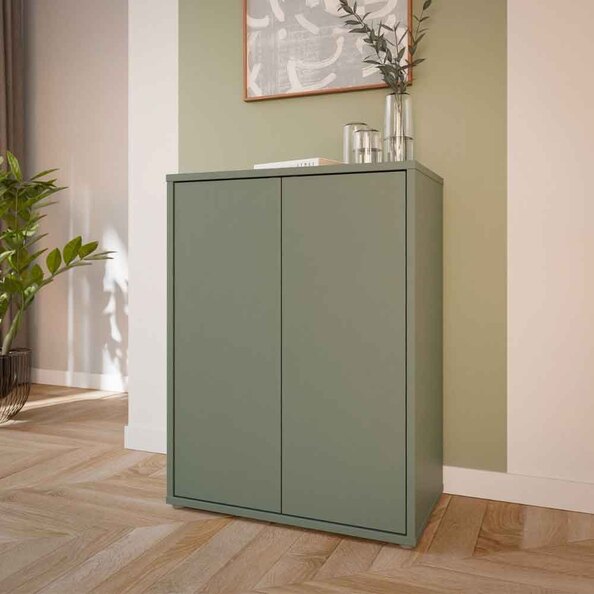 Ansley Wooden Storage Cabinet with 2 Doors in Sage Green
