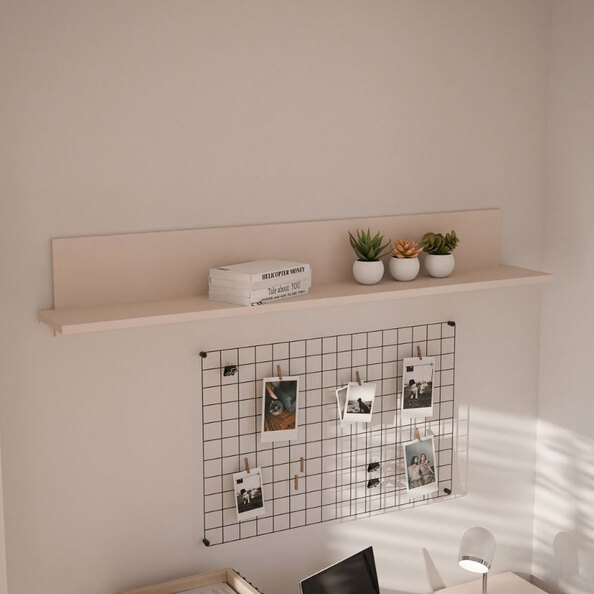 Ansley Wooden Wall Shelf in Sand