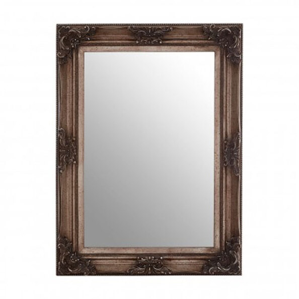 Antoine Wall Bedroom Mirror In Antique Silver Frame