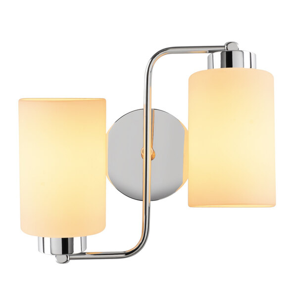 Balcova Metal Bedroom Double Wall Light in Silver