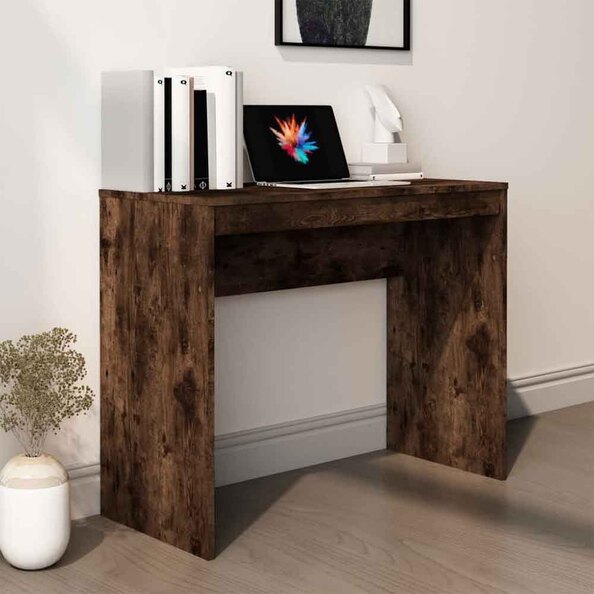 Aponka Wooden Laptop Desk - Smoked Oak