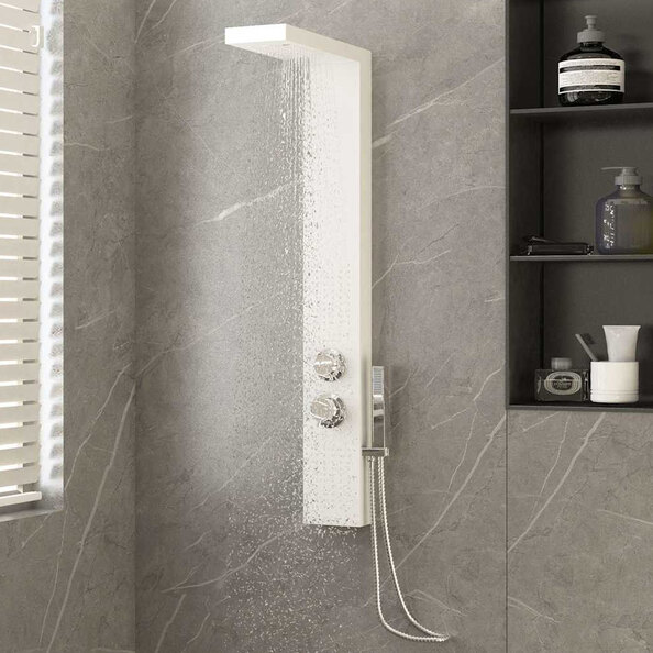 Appleton 4 Modes Shower Panel System With Shower Kit 1140mm Height - White
