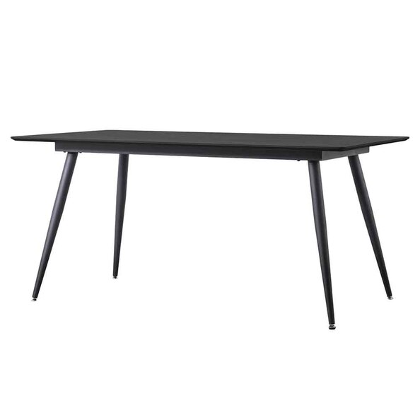 Aptly Wooden Rectangular Dining Table In Black