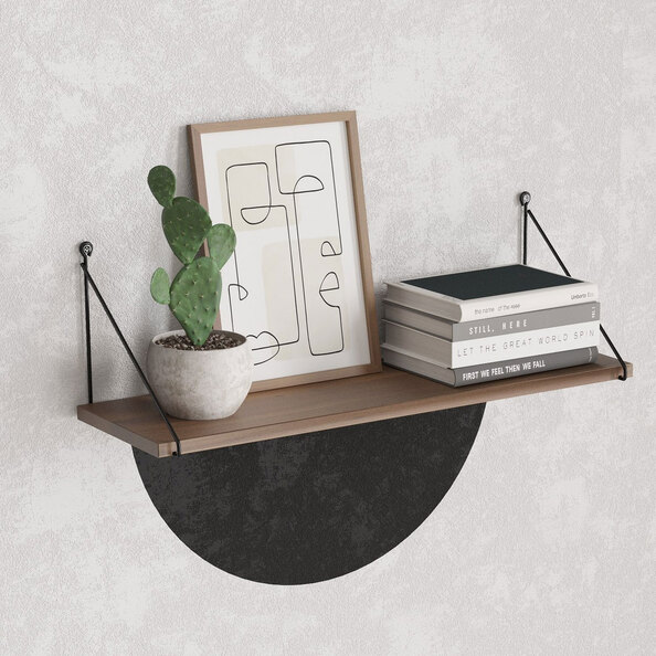 Arizona Wooden Wall Shelf in Walnut