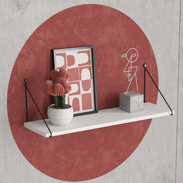 Arizona Wooden Wall Shelf in White