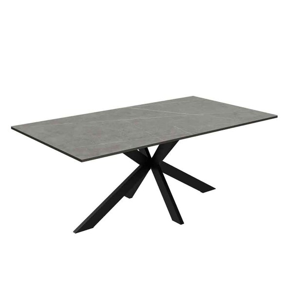 Armada Rectangular Ceramic Coffee Table In Matte Grey