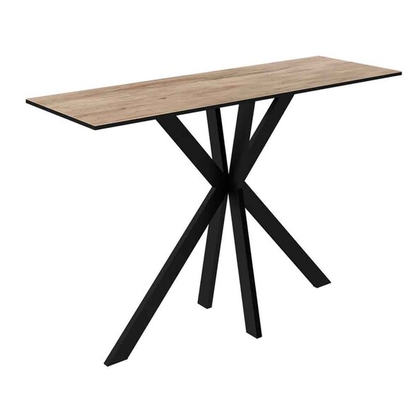 Armada Rectangular Ceramic Console Table In Wood Look