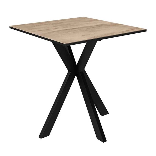 Armada Square Ceramic Side Table In Wood Look