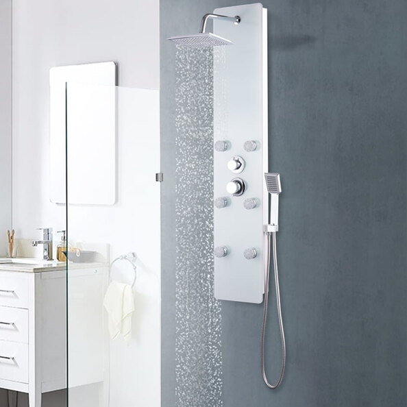 Armentia 3 Modes Shower Panel System With Shower Kit 1300mm Height - White