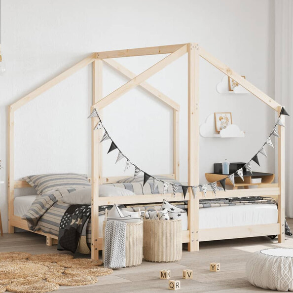 Arnold 80x160cm Kids Wooden Double Sided Daybed Frame In Brown
