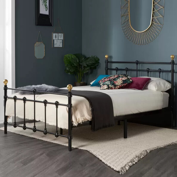 Atalla Metal Double Bed In Black