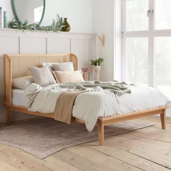 Atlanta Wooden Double Bed In Oak