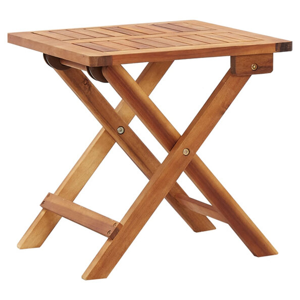 Attic Sqaure Folding Wooden Garden Coffee Table In Natural