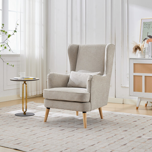 Atwood Fabric Bedroom Chair in Sandstone